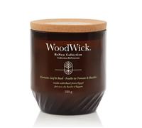WoodWick Renew Scented Candle with Crackling Wick | Tomato Leaf & Basil Medium Candle | Plant Based Soy Coconut Wax Blend | Made with Recycled Materials | Perfect Gifts for Women