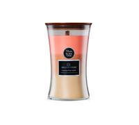 DECO EXPRESS Scented Candles with 3 Layer Scent Trilogy Crackle Wick Candle Long Burning Hourglass Candle Calming Home Decor Housewarming Gifts (Toasted Marshmallows/Clemenine Spice/Log Fire)
