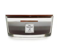 Woodwick Ellipse Jar Trilogy Warm Woods Scented Candle with Crackling Wick, 453g