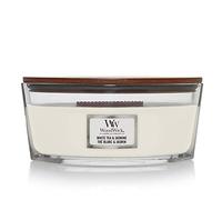 Woodwick White Tea & Jasmine scented candle wooden wick (hearthwick) 453.6 g