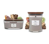 Woodwick Ellipse Scented Candle with Crackling Wick | Fireside | Up to 50 Hours Burn & Scented Candle, Fireside Medium Hourglass Candle, with Crackling Wick, Burn Time: Up to 60 Hours, Scented