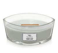 Woodwick Lavender & Cedar scented candle with wooden wick (hearthwick) 453.6 g