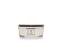 Woodwick Ellipse Scented Candle with Crackling Wick | Linen | Up to 50 Hours Burn Time Glass, White