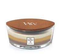 WoodWick Ellipse Scented Trilogy Candle | Café Sweets | with Hearthwick Crackling Flame | Up to 50 Hours Burn Time