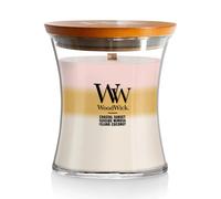WoodWick Island Getaway Scented Trilogy Medium Hourglass Candle Crackles at it Burns Great for gifting 9.7oz