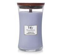 Woodwick Lavender Spa scented candle with wooden wick 609.5 g