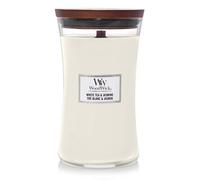 WoodWick Large Hourglass Scented Candle | White Tea & Jasmine | with