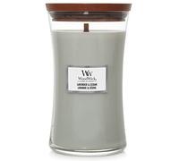 Woodwick Lavender & Cedar scented candle with wooden wick 610 g