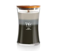 WoodWick Large Hourglass Scented Trilogy Candle | Warm Woods | with Crackling Wick | Up to 130 Hours Burn Time