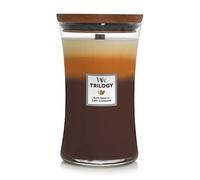 Woodwick Large Hourglass Trilogy Scented Candle | Café Sweets | with Crackling Wick | Burn Time: Up to 130 Hours