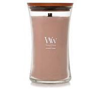 WoodWick Scented Candle with Crackling Wick | Patchouli Crème Large Hourglass Candle | Long Burning Candles: Up to 130 Hours | Perfect Gifts for Women