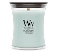 WoodWick Candle Sagewood & Seagrass Medium Hourglass Scent Decor Gift Fragrance