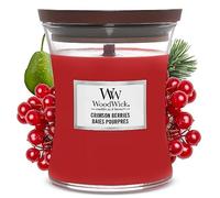 WoodWick Medium Hourglass Scented Candle | Crimson Berries | with Crackling Wick | Burn Time: Up to 60 Hours