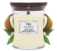 WoodWick Medium Hourglass Scented Candle | Island Coconut | with Crackling Wick | Burn Time: Up to 60 Hours