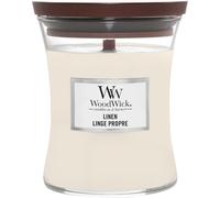 WoodWick Medium Hourglass Scented Candle | Linen | with Crackling Wick | Burn T