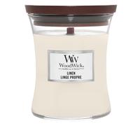 WoodWick Medium Hourglass Scented Candle | Linen | with Crackling Wick | Burn Time: Up to 60 Hours