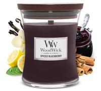 WoodWick Medium Hourglass Scented Candle | Spiced BlackBerry | with Crackling Wick | Up to 60 Hours Burn Time
