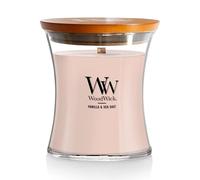 WoodWick Medium Hourglass Scented Candle | Vanilla & Sea Salt | with Crackling Wick | Burn Time: Up to 60 Hours