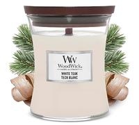 Woodwick Medium Hourglass Scented Candle | White Teak | with Crackling Wick | Burn Time: Up to 60 HoursAt The Beach