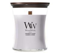 WoodWick Medium Hourglass Scented Candle with Crackling Wick | Lavender & Cedar | Up to 60 Hours Burn Time