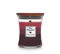 Woodwick Medium Hourglass Scented Trilogy Candle | Sun-Ripened Berries | with Crackling Wick | Up to 60 Hours Burn Time
