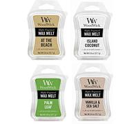WoodWick Mini Hourglass Wax Melt at The Beach, Yellow, 5.5 x 7.3 x 1.7 cm