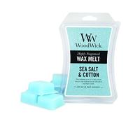 WoodWick Mini Wax Melt Sea Salt & Cotton, Blue, 5.7 x 7.3 x 2 cm