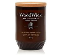 WoodWick Renew Scented Candle with Crackling Wick | Ginger & Turmeric Large Candle | Plant Based Soy Coconut Wax Blend | Made with Recycled Materials | Perfect Gifts for Women