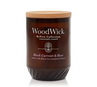 WoodWick Renew Large Candle Black Currant & Rose Scented Candles 13oz Plant Based Soy Wax Blend Made with Upcycled Materials and Essential Oils U