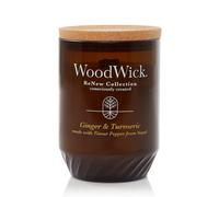 WoodWick Renew Large Candle Ginger & Turmeric Scented Candles 13oz Plant Based Soy Wax Blend Made with Upcycled Materials and Essential Oils Up t