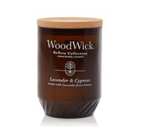 WoodWick Renew Large Candle Lavender & Cypress Scented Candles 13oz Plant Based Soy Wax Blend Made with Upcycled Materials and Essential Oils Up