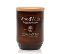 WoodWick Renew Large Candle Tomato Leaf & Basil Scented Candles 13oz Plant Based Soy Wax Blend Made with Upcycled Materials and Essential Oils Up