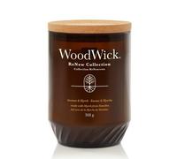 WoodWick Renew Scented Candle with Crackling Wick | Incense & Myrrh Large Candle | Plant Based Soy Coconut Wax Blend | Made with Recycled Materials | Perfect Gifts for Women