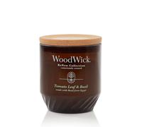 WoodWick Renew Medium Candle Tomato Leaf & Basil Scented Candles 6oz Plant Based Soy Wax Blend Made with Upcycled Materials and Essential Oils Up