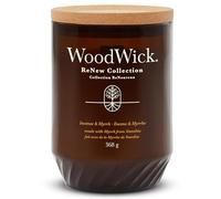 WoodWick Renew Scented Candle with Crackling Wick | Incense and Myrrh Large Candle | Plant Based Soy Coconut Wax Blend | Made with Recycled Materials