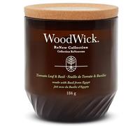 WoodWick Renew Scented Candle with Crackling Wick | Tomato Leaf & Basil Medium Candle | Plant Based Soy Coconut Wax Blend | Made with Recycled Materials | Perfect Gifts for Women