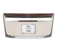 Woodwick White Teak scented candle with wooden wick (hearthwick) 453.6 g