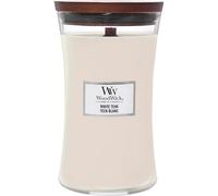 Woodwick Large Hourglass Scented Candle | White Teak | with Crackling Wick | Burn Time: up to 130 Hours