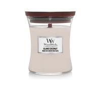 WoodWick scented candle in Small Hourglass Island Coconut