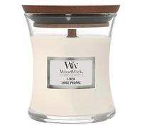 WoodWick Scented Candle with Crackling Wick | Linen Mini Hourglass Candle | Up to 20 Hours Burn Time | Perfect Gifts for Women