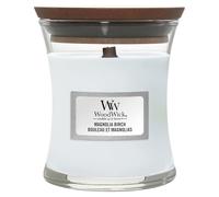 WoodWick Scented Candle with Crackling Wick | Magnolia Birch Mini Hourglass Candle | Up to 20 Hours Burn Time | Perfect Gifts for Women