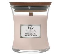 WoodWick Scented Candle with Crackling Wick | Vanilla & Sea Salt Mini Hourglass Candle | Up to 20 Hours Burn Time | Perfect Gifts for Women