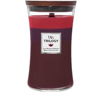 WoodWick Large Hourglass Trilogy Scented Candle | Sun Ripened Berries | with Crackling Wick | Burn Time: Up to 130 Hours