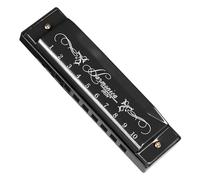 Woodwind Instrument C Key Stainless Steel Cover Harmonica 10 Hole 20 Tone Lightweight Harmonica Mouth Organ for Beginners/Students/Teaching/Friends Gift