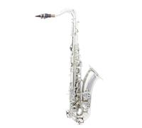 Woodwind Instrument Saxophone Adult/Beginner B-flat Tenor Saxophone | Excellent tone quality,highly responsive keys,accurate sound.(Silver)