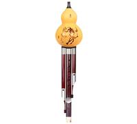 Woodwind Professional Performance Cucurbit C Down, B Down, GF, Cucurbit Instrument Hulu Flute For Beginners Redwood Sound Tube To Send Lanyard Gifts (Color : Brown, Size : G-key)