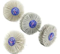 Woodwork Polish Grinder, Nylon Wheel Brush Abrasive, Grinding Head with 6mm Threaded Shank, Abrasive Nylon Wheel Brush, Sanding Mop, Abrasive Wheel (240/320/400/600#4Pcs)