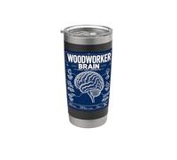 Woodworker Brain Blueprint Funny Woodworking DIY Garage Work Stainless Steel Insulated Tumbler
