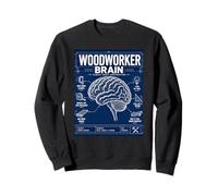 Woodworker Brain Blueprint Funny Woodworking DIY Garage Work Sweatshirt