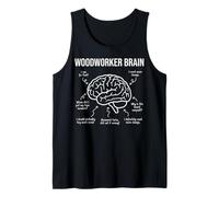 Woodworker Brain Funny Carpenter Woodworker Humor Tank Top